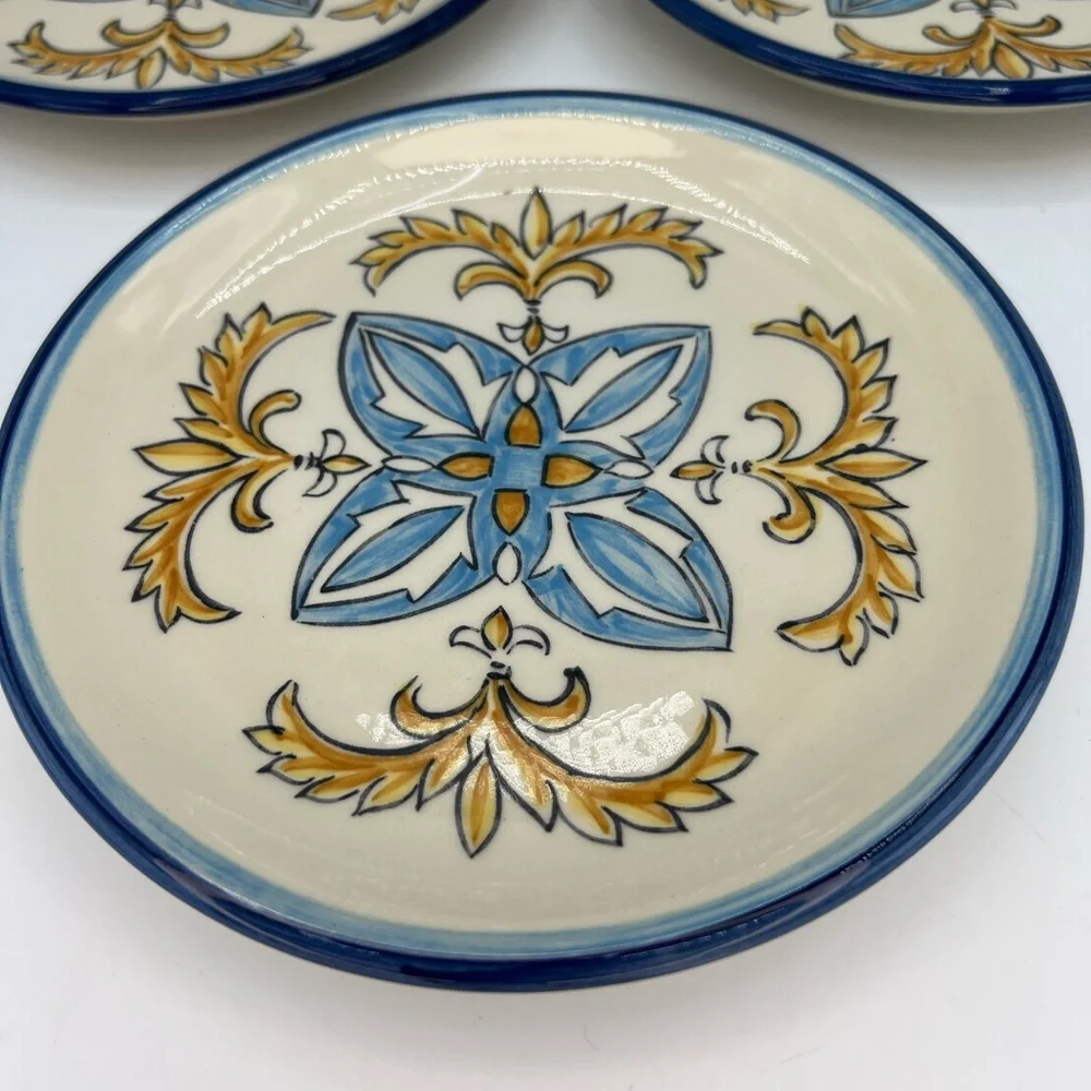 Pottery Barn Isabella Dessert Bread & Butter Plates Set of 3 Dishes